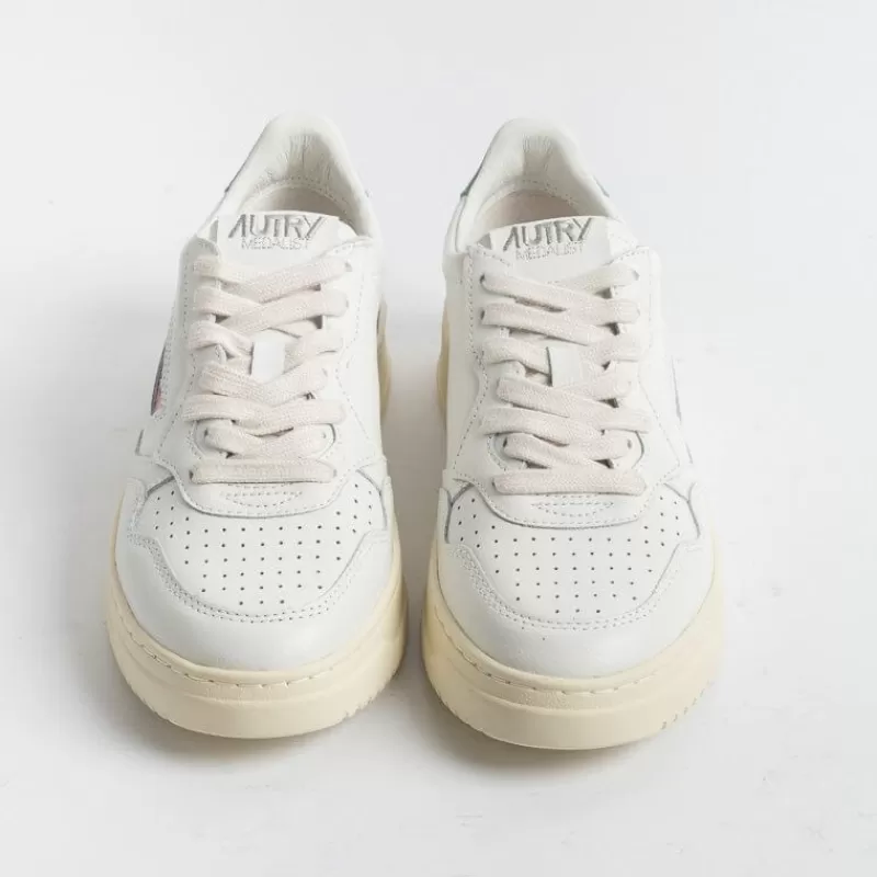 Women AUTRY - Collezione donna Sneakers*Autry - Aulw Ll56 - Sneakers Low Wom All Leat - White Green Malachite