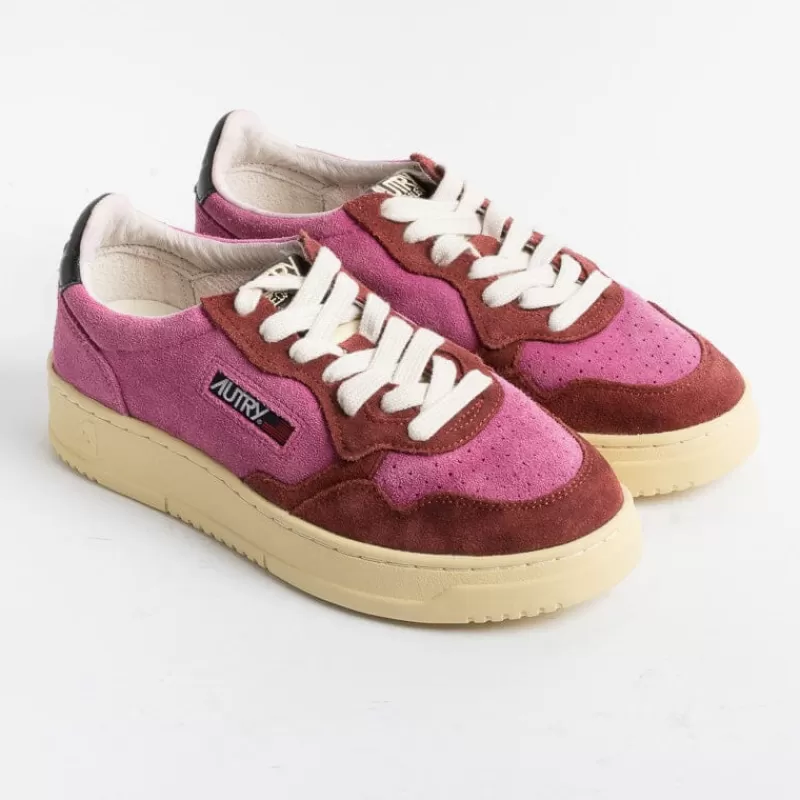 Women AUTRY - Collezione donna Sneakers*Autry - Aulw Ss19 -Sneakers Low Wom Leat - Fuchsia Bordeaux